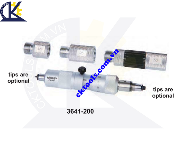  Panme đo trong  dạng ống INSIZE  3641-200 ,  INTERNAL SCREW THREAD  MICROMETERS  3641-200