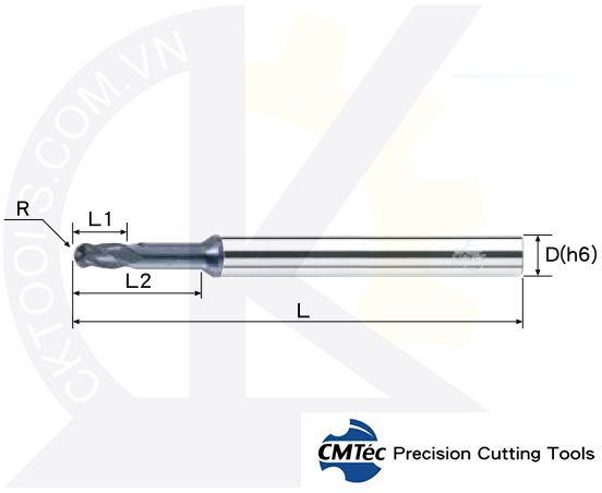 Dao phay CMTec MEBN4, Dao cầu phay thép CMTéc MEBN4