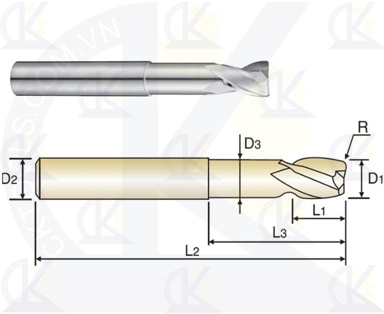 Dao phay nhôm YG E5909, Dao phay tinh nhôm YG E5909