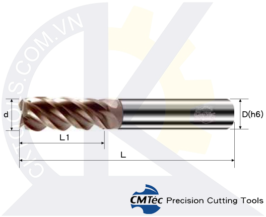 Dao phay CMTec MEMH4, Dao phay thép CMTéc MEMH4