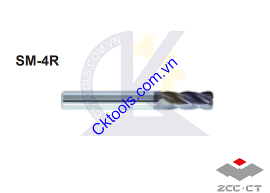 Dao phay  ZCCCT  dòng     SM-4R-D10.0R1.0 ,  SM-4R-D12.0R0.5  ,  Dao phay hợp kim  ZCC.CT    SM-4R-D10.0R1.0 ,  SM-4R-D12.0R0.5 