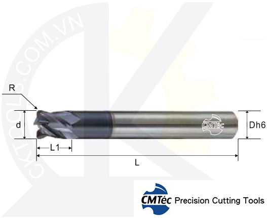 Dao phay CMTec MECD4, Dao phay thép CMTéc MECD4