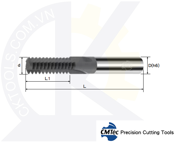 Dao phay ren hợp kim CMTec CTSEU, Dao phay ren CMTéc CTSEU